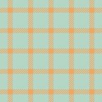 Pastel peach and mint green plaid pattern. Seamless textile design ideal for website backgrounds, fabric prints, stationery, and scrapbooking. Clean, minimalist style. vector