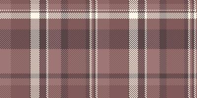 Shabby textile seamless, picnic blanket check plaid pattern. Realistic fabric tartan background texture in pastel and sea shell colors. vector