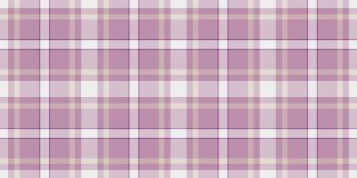 Elegant pastel plaid pattern in soft purple, beige, and white. Perfect for textile design, website backgrounds, or crafting projects. Seamless repeat texture offers versatile design options. vector