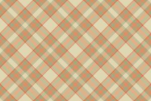 Classy tartan plaid background, design textile seamless. Daisy texture check fabric pattern in orange and light colors. vector