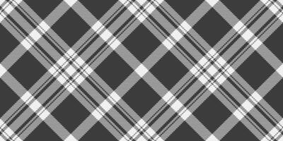 Stitch tartan textile pattern, knit plaid check texture. Repetitive fabric seamless background in grey and white colors. vector