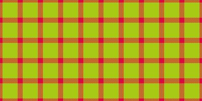 Vibrant lime green and crimson plaid pattern. Perfect for textile design, website backgrounds, or fashion projects. Bold and eyecatching, this seamless texture adds a playful pop of color. vector