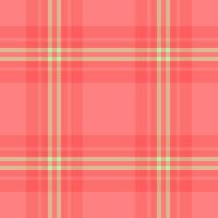 Rough tartan fabric, regular texture pattern background. Online check seamless textile plaid in red and orange colors. vector
