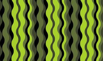 Abstract wavy stripes in lime green and dark olive green on black background. Perfect for website banners, textiles, packaging, or vibrant graphic design projects. Modern, stylish, and versatile. vector
