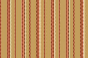 Aurable stripe lines seamless, vogue vertical fabric pattern. Tixed background texture textile in amber and red colors. vector
