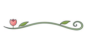 Stylish Botanical Ornament Element for Artistic Borders vector
