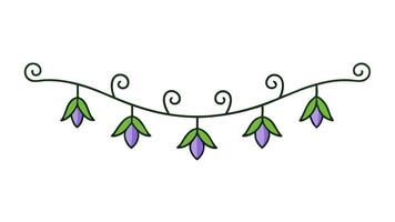 Elegant Floral Underline Ornament Elements for Decorative Design Branding vector