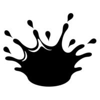 Minimal Water Splash Silhouette Digital Print Use vector