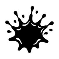 Minimal Water Splash Silhouette Design for Digital and Print Use vector