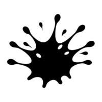 Abstract Water Splash Silhouette Artistic Style vector