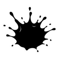 Minimal Water Splash Silhouette Design for Digital Use vector