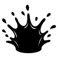 Abstract Water Splash Silhouette in a Modern Artistic vector