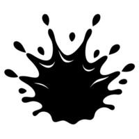Water Splash Silhouette Design Dynamic and Creative Liquid Shape vector
