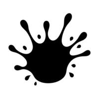 Water Splash Silhouette Design with a Dynamic Creative Shape vector
