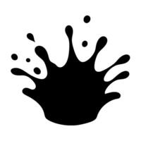 Water Splash Silhouette Design with Dynamic Creative Liquid Shape vector