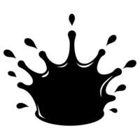 Water Splash Silhouette Design with a Dynamic Creative Liquid Shape vector