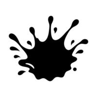 Water Splash Silhouette Design with a Dynamic Liquid Shape vector