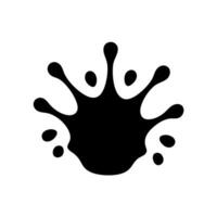 Water Splash Silhouette Design with a Dynamic and Creative Liquid Shape vector