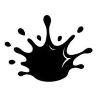 Water Splash Silhouette Design with a Dynamic and Liquid Shape vector