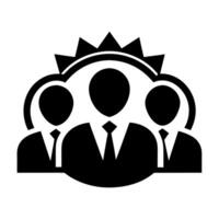 Team Silhouette Icon for Leadership and Collaboration vector