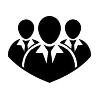 Abstract Team Silhouette Icon Collaboration vector