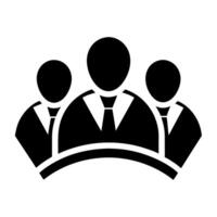Abstract Team Silhouette Icon for and Collaboration vector