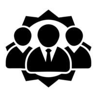 Business Teamwork Silhouette Icon for Corporate and Community vector