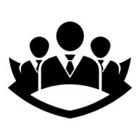 Business Teamwork Silhouette Icon for Corporate Concepts vector