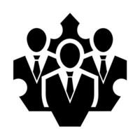 Team Icon Silhouette Illustration of People Working Together vector