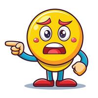 emoticon angry cartoon character pointing at something vector