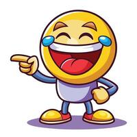 emoji character pointing at something vector