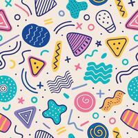 seamless pattern with retrowhite background vector