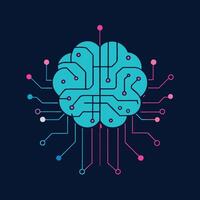 Artificial Intelligence Brain Circuitry Network System Design vector
