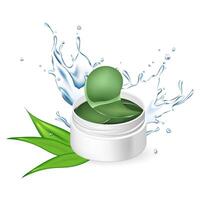 Moisturizing gel patches under the eyes vector