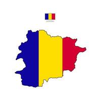 Illustration of map of andorra territories. White flat design isolated on a white background. Highly detailed illustration Europe vector