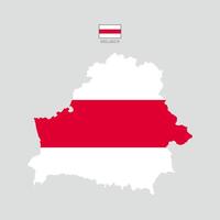Silhouette of Belarus shaped by its national borders and filled with the colors of the Belarusian flag. This detailed design is perfect for prints, infographics, and digital projects. vector