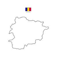 Map of andorra territories, featuring states and borders. An outline design without regions, isolated on a white background. Highly detailed illustration Europe vector