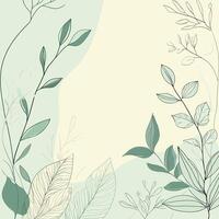 Elegant Botanical Design with Light Green Leaves vector
