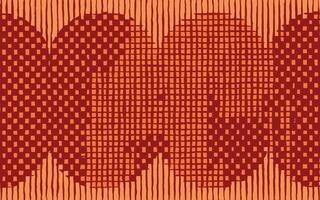 Crafted hand drawn brush line abstract grid pattern, Japanese inspired wood carving, engraving, weaving style background, simple humble and calm graphic for carpet and textile vector