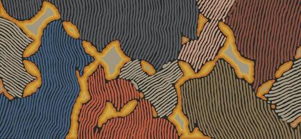 Crafted hand drawn brush line Kintsugi inspired abstract pattern, Japanese wood carving, weaving, basketry surface textured background, minimal graphic for fabric, carpet vector