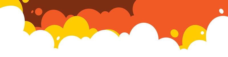 Sky and clouds. Cartoon sky with clouds in flat style. Nature wallpaper. vector