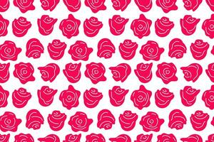 Colorful rose pattern showcasing vibrant floral design on a white background vector