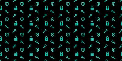 Digital pattern of keys and locks on a dark background showcasing security elements vector