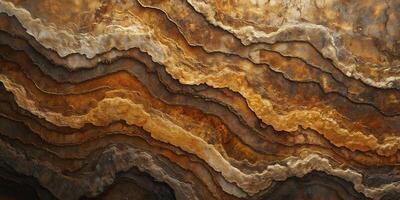 Rusty metal or natural stone textures with wavy patterns showcase intricate designs and warm colors in a geological formation texture background photo