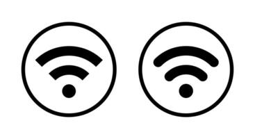 Wifi, wireless network icon on circle line vector