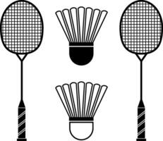Badminton racket design and symbol art vector
