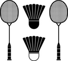 Badminton racket icon and symbol arts vector