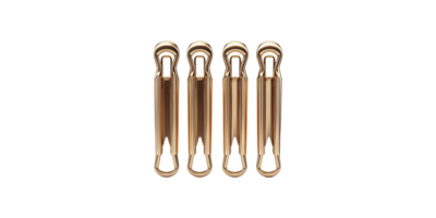 Golden tuning forks array isolated on transparent background png