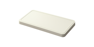 Rectangular white plastic block isolated on transparent background png
