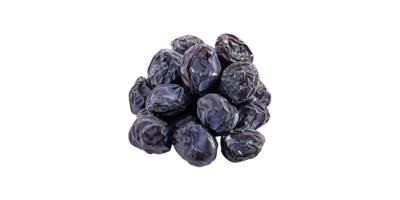 Cluster of black dried dates isolated on transparent background png